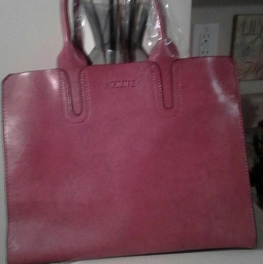 Brown  oil wax  Leather bag